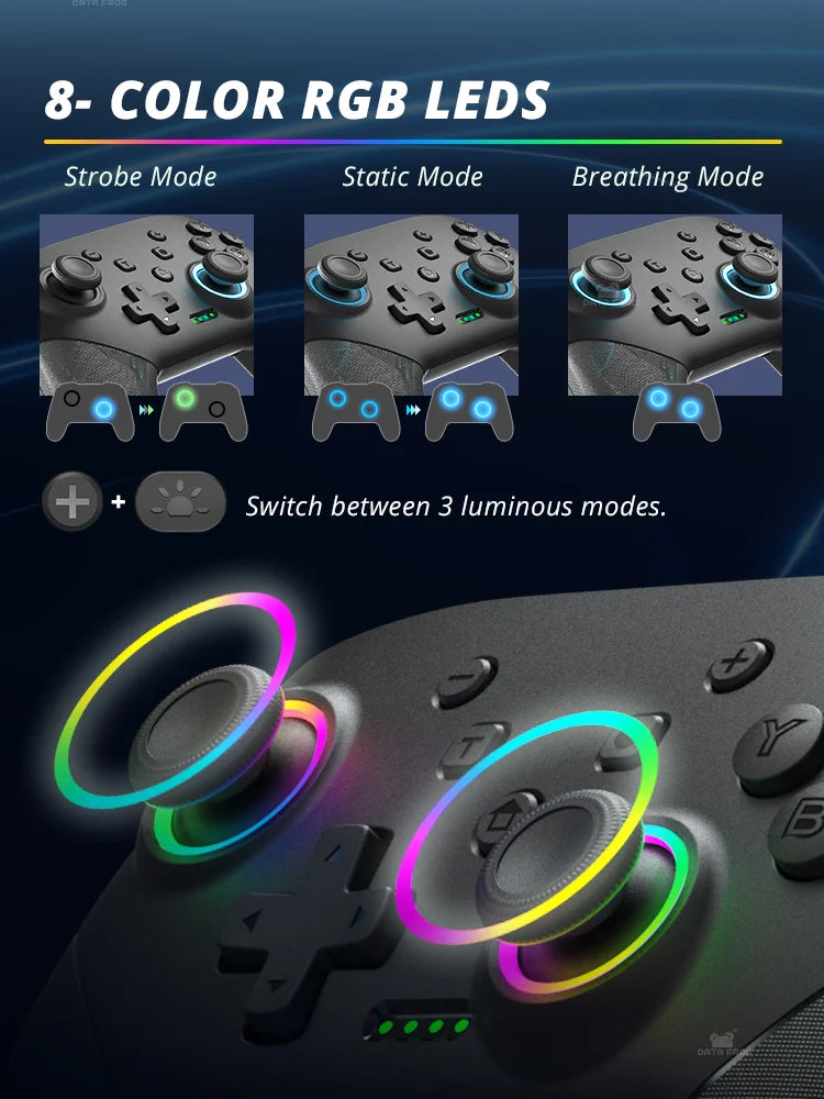 Comando Gaming DATA FROG – Sem Fios, Compatível com Nintendo Switch OLED/Lite Comando Gaming DATA FROG – Sem Fios, Compatível com Nintendo Switch OLED/Lite